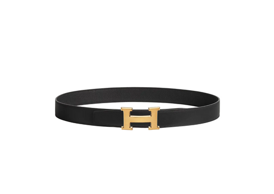 Black leather belt