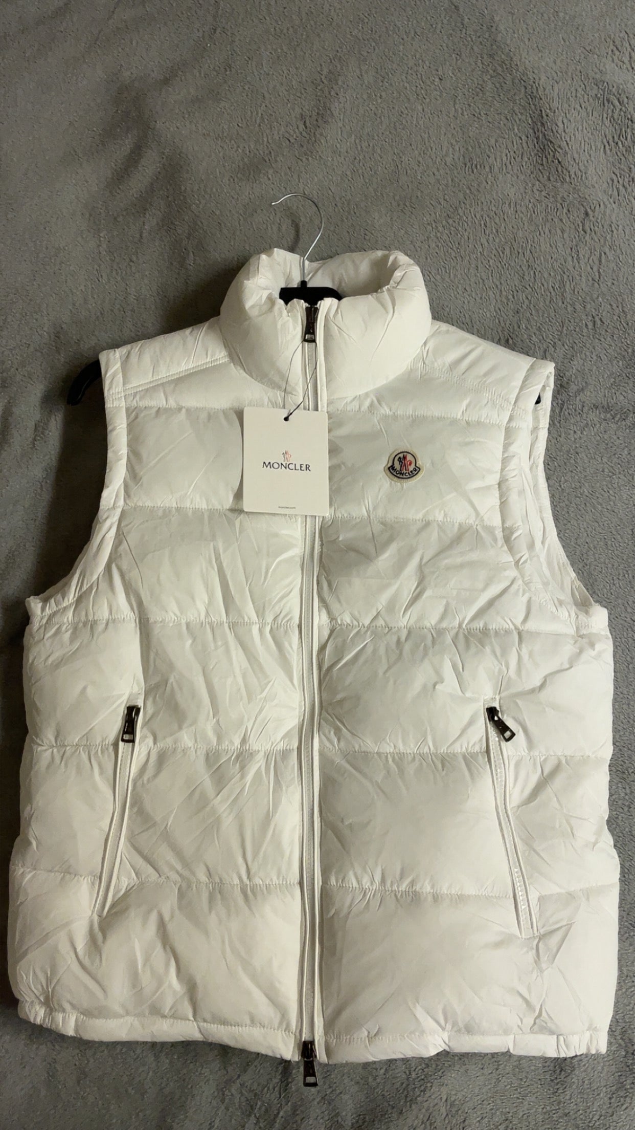 White moncler vest